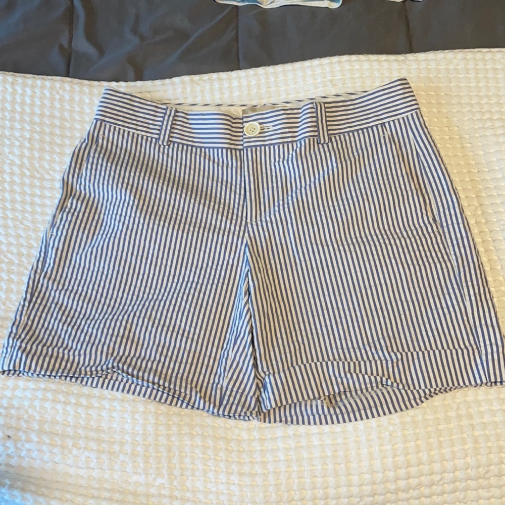 Banana Republic Blue/White Striped Shorts Size 2